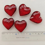 43 MM Heart charm Glass Pendant for DIY Necklace Bracelet 10Pcs