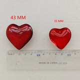 43 MM Heart charm Glass Pendant for DIY Necklace Bracelet 10Pcs
