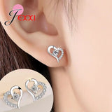 925 Silver Heart Charms Jewelry Set for Women Wedding