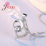 925 Silver Heart Charms Jewelry Set for Women Wedding