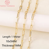 10x5MM 1MM 24K Brass Chain Jewelry Findings