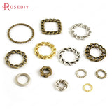 Bulk Twisted Rings Charms Pendants for Jewelry Making