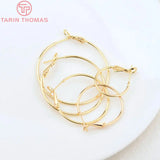 10PCS 20x1.2MM 25x1.2MM Brass Hoop Earring Clip DIY Jewelry Findings