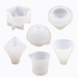 43Pcs 3D Pyramid Cone Sphere Diamond Silicone Resin Molds