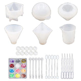 43Pcs Resin Casting Molds Kit Large Silicone Epoxy Mixing Cups Tools 13MD