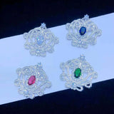 43X41MM Women's High CZ Pearl Bracelet Buckle