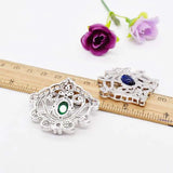 43X41MM Women's High CZ Pearl Bracelet Buckle