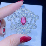 43X41MM Women's High CZ Pearl Bracelet Buckle