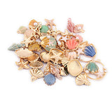 43pcs Enamel Starfish Conch Shell Charms for Jewelry Making