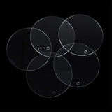 44 Acrylic Blanks Clear Round Circle Disc Keychain Ornaments with Hole