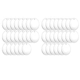 44 Acrylic Blanks Clear Round Circle Disc Keychain Ornaments with Hole
