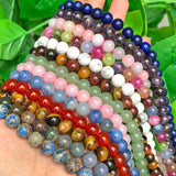 Natural Stone Beads 4-12mm Round Beads for Jewelry Making