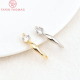 6PCS 17MM Zircon Earring Hooks DIY Jewelry Making Accessories