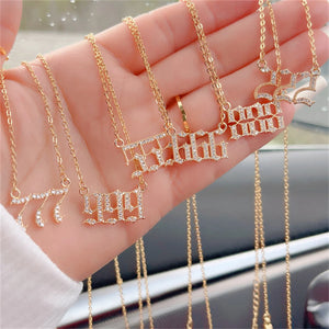 444 Angel Number Necklace Zircon Personalised Pendant
