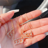 444 Angel Number Necklace Zircon Personalised Pendant