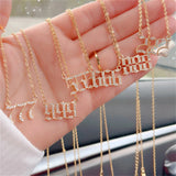 444 Angel Number Necklace Zircon Personalised Pendant