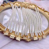 444 Angel Number Pearl Necklace Jewelry for Women