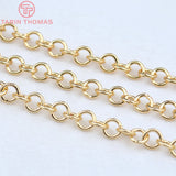 2M Chain Link 24K Iron Chains for Necklace Bracelet High Jewelry Findings