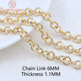 2M Chain Link 24K Iron Chains for Necklace Bracelet High Jewelry Findings