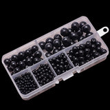 445Pcs 8mm Glass Beads for Jewelry Making DIY Loose Round Spacer Quartz Beaded