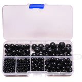 445Pcs 8mm Glass Beads for Jewelry Making DIY Loose Round Spacer Quartz Beaded