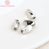 20PCS 4.5x8MM Hole 1.5MM 24K Brass Spacer Beads for Bracelet Making