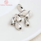20PCS 4.5x8MM Hole 1.5MM 24K Brass Spacer Beads for Bracelet Making