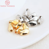 20PCS 4.5x8MM Hole 1.5MM 24K Brass Spacer Beads for Bracelet Making