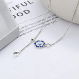 Retro Enamel Flower Dangle Necklace For Women Wedding Party