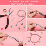 448Pcs Enamel Jewelry Findings Set Charm Bracelet Making Kit