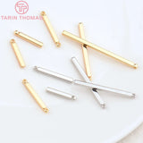 20PCS 24K Brass Cuboid Charms Pendants for DIY Jewelry Making