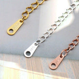 925 Silver/Gold/Rose Cross Chain Thin Necklace for Women 0.8mm