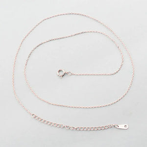 925 Silver/Gold/Rose Cross Chain Thin Necklace for Women 0.8mm