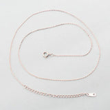 925 Silver/Gold/Rose Cross Chain Thin Necklace for Women 0.8mm