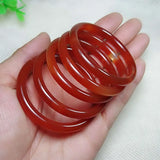 Natural 6mm Red Chalcedony Bangle Bracelet Kids Jewelry