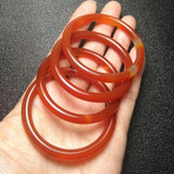 Natural 6mm Red Chalcedony Bangle Bracelet Kids Jewelry