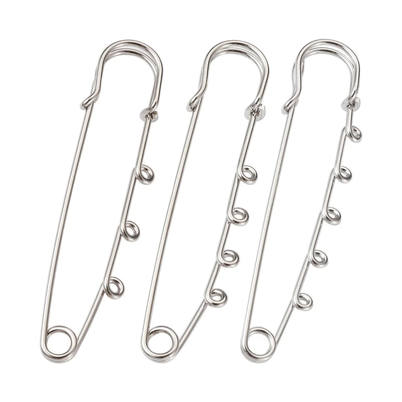 44pcs Stainless Steel Safety Pins for Jewelry Clothes DIY Making