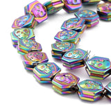 44pcs Polygon Hematite Beads Charms for Halloween DIY Jewelry Making