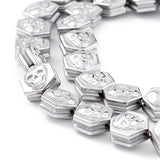 44pcs Polygon Hematite Beads Charms for Halloween DIY Jewelry Making