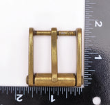 Retro Brass Roller Belt Buckle, Single Prong Pin, 45*42MM