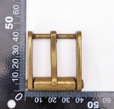 Retro Brass Roller Belt Buckle, Single Prong Pin, 45*42MM
