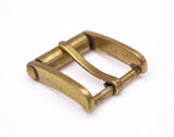 Retro Brass Roller Belt Buckle, Single Prong Pin, 45*42MM
