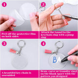 45/60Pcs Multi-colored Tassel Keychain Set
