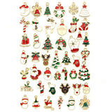 45 Mixed Metal Enamel Charms Christmas Pendants Ornaments Beads Xmas Tree Decor
