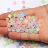 45 Round Acrylic Letter Beads A-Z Alphabet for DIY Jewelry Making 4x7mm