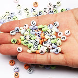 45 Round Acrylic Letter Beads A-Z Alphabet for DIY Jewelry Making 4x7mm