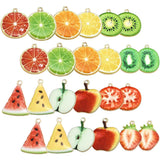 45 Pcs Key Supply Charm Stoppers Bracelets Alloy Charms Bags Fruit Pendant