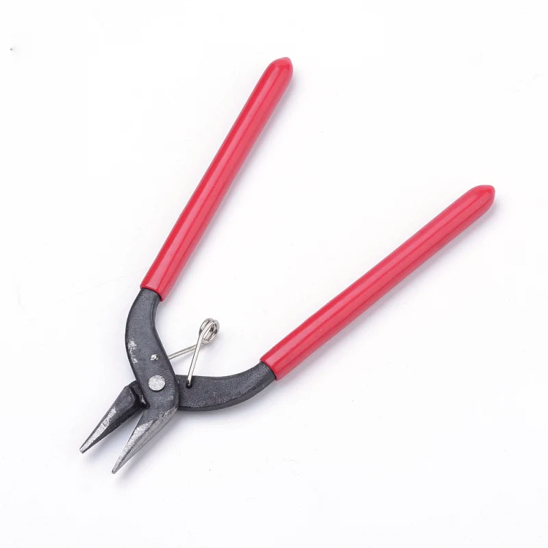 Polished Steel Flat Nose Pliers Jewelry Making Tools 160x45x10mm