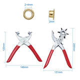 Steel Punch Plier Sets Eyelet Pliers Iron Findings for Leather Punch