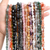 Natural Stone Beads Tourmaline Agate Crystal 5-8mm for DIY Jewelry Making